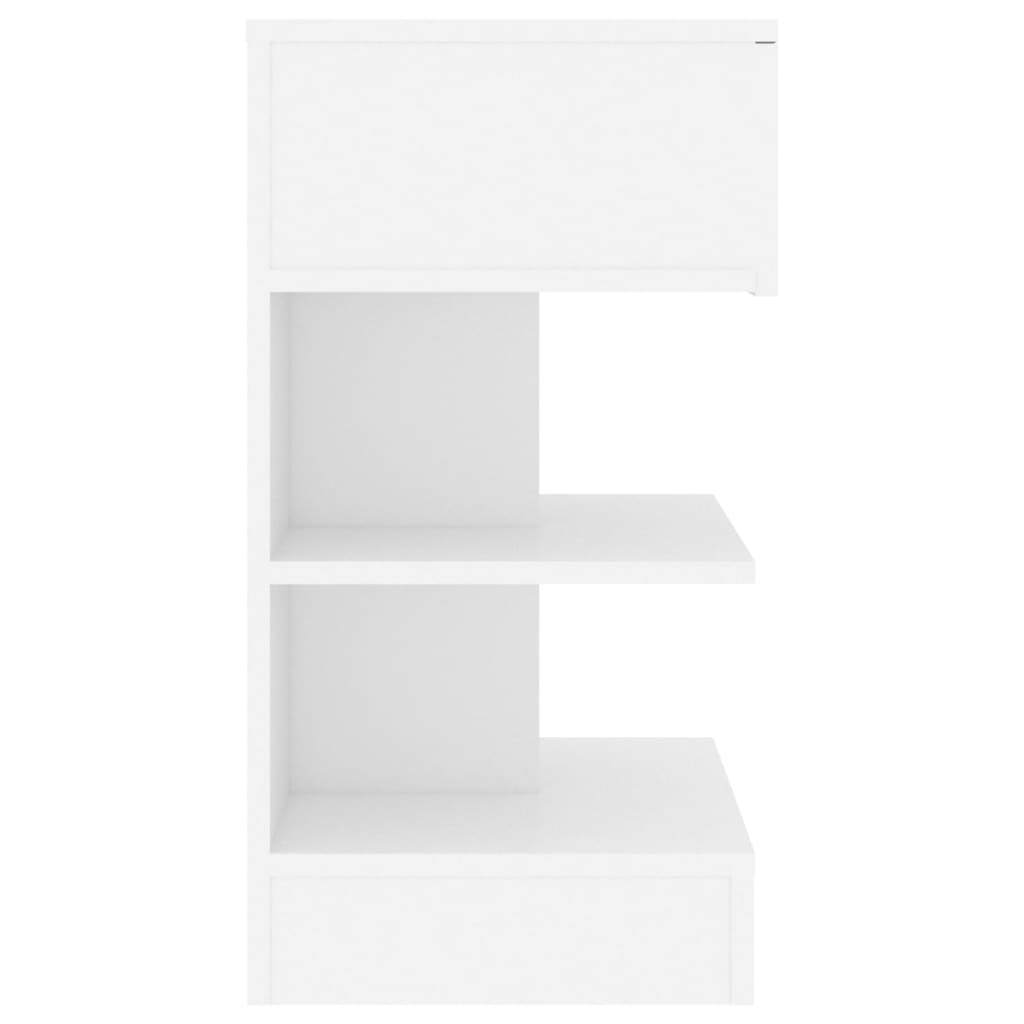 Mesa de cabeceira 40x35x65 cm contraplacado branco