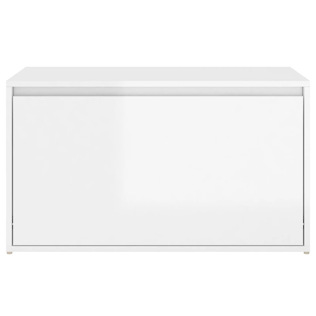 Banco de corredor 80x40x45 cm contraplacado branco brilhante