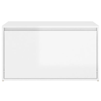 Banco de corredor 80x40x45 cm contraplacado branco brilhante