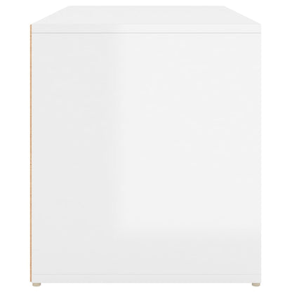 Banco de corredor 80x40x45 cm contraplacado branco brilhante