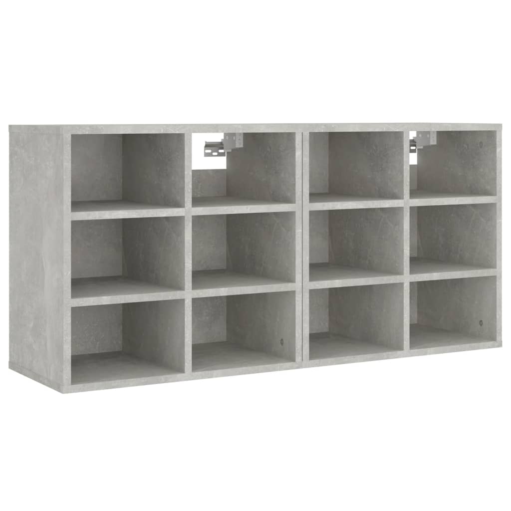 Sapateira 2 pcs 52,5x30x50 cm Concreto Cinza