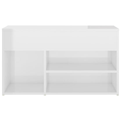 Banco sapateira 80x30x45 cm contraplacado branco brilhante