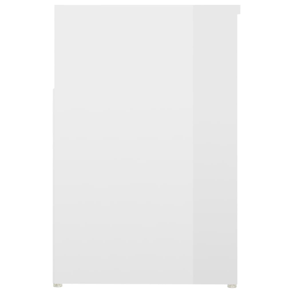 Banco sapateira 80x30x45 cm contraplacado branco brilhante