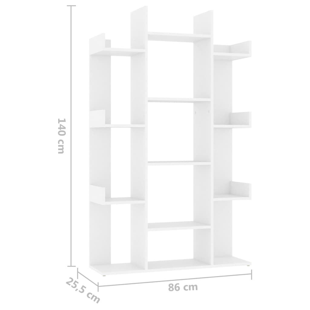 Estante 86x25,5x140 cm contraplacado branco