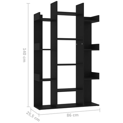 Estante 86x25,5x140 cm contraplacado preto