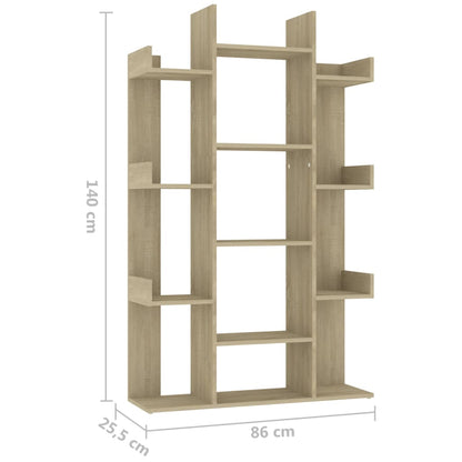 Estante 86x25,5x140 cm contraplacado cor carvalho sonoma