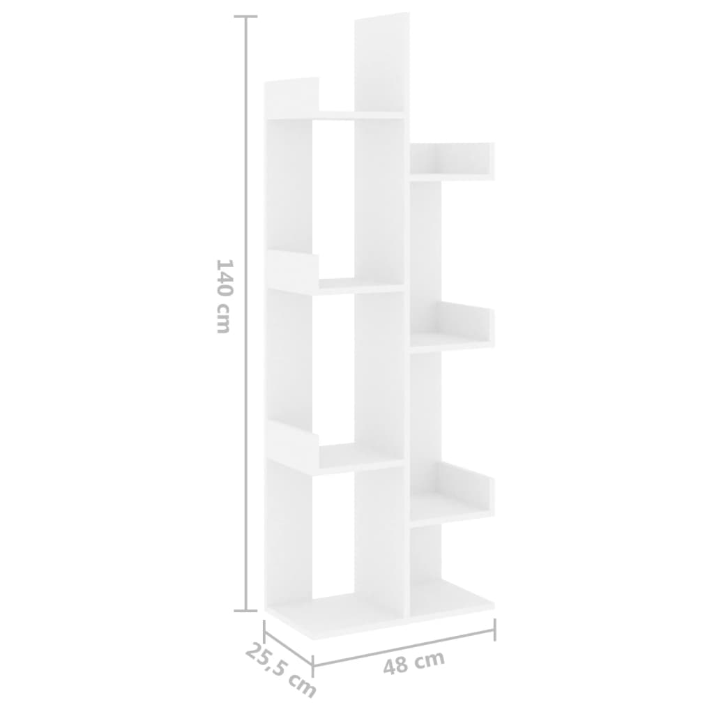 Estante 48x25,5x140 cm contraplacado branco