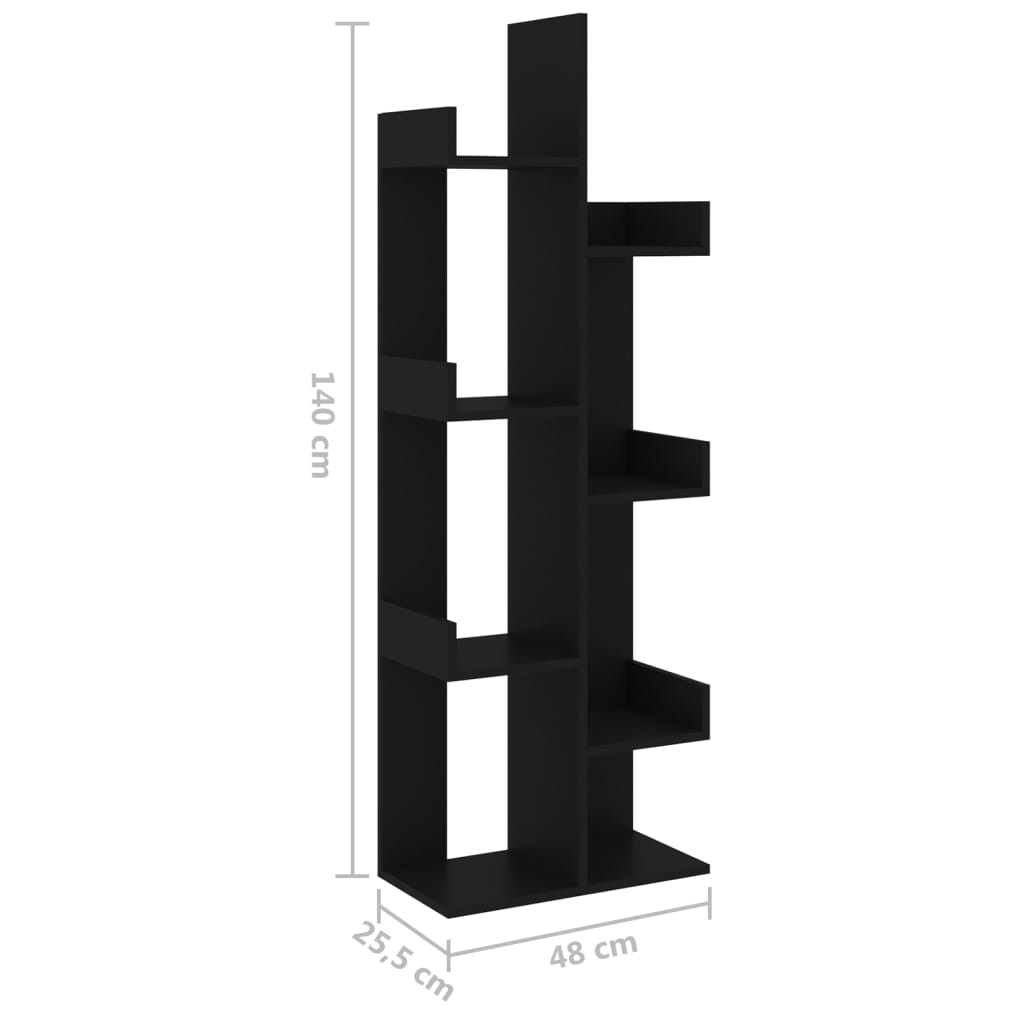 Estante 48x25,5x140 cm contraplacado preto