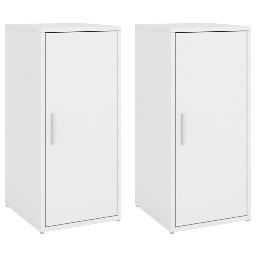 Sapateiras 2 pcs 32x35x70 cm contraplacado branco