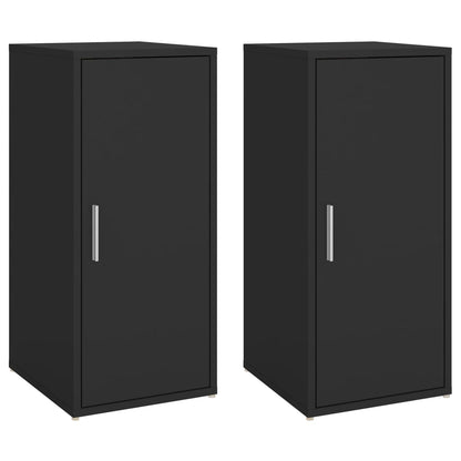 Sapateiras 2 pcs 32x35x70 cm contraplacado preto