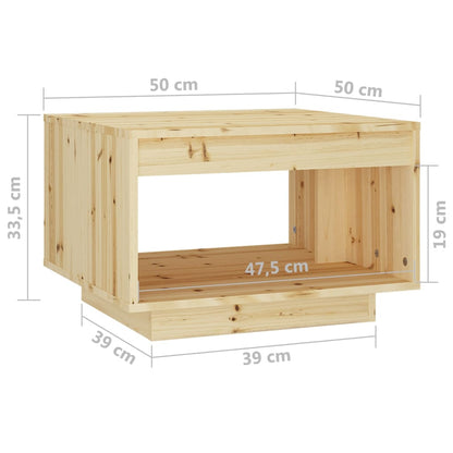 Mesa de centro 50x50x33,5 cm madeira de abeto maciça