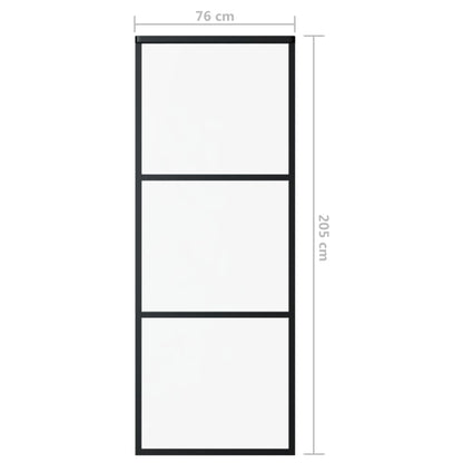 Porta deslizante c/ conj. ferragens 76x205cm vidro ESG/alumínio