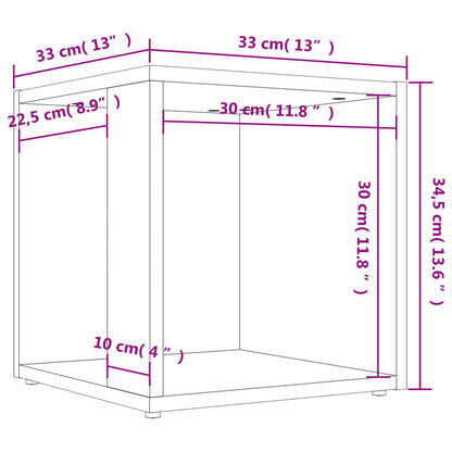 Mesa de apoio 33x33x34,5 cm contraplacado cinzento cimento