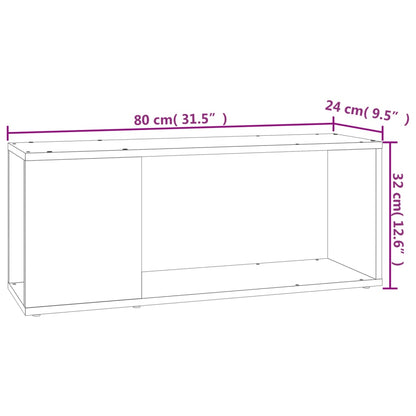 Móvel de TV 80x24x32 cm contraplacado branco