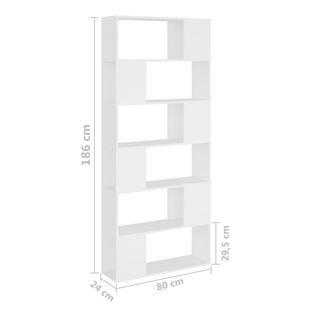 Estante/divisória 80x24x186 cm contraplacado branco