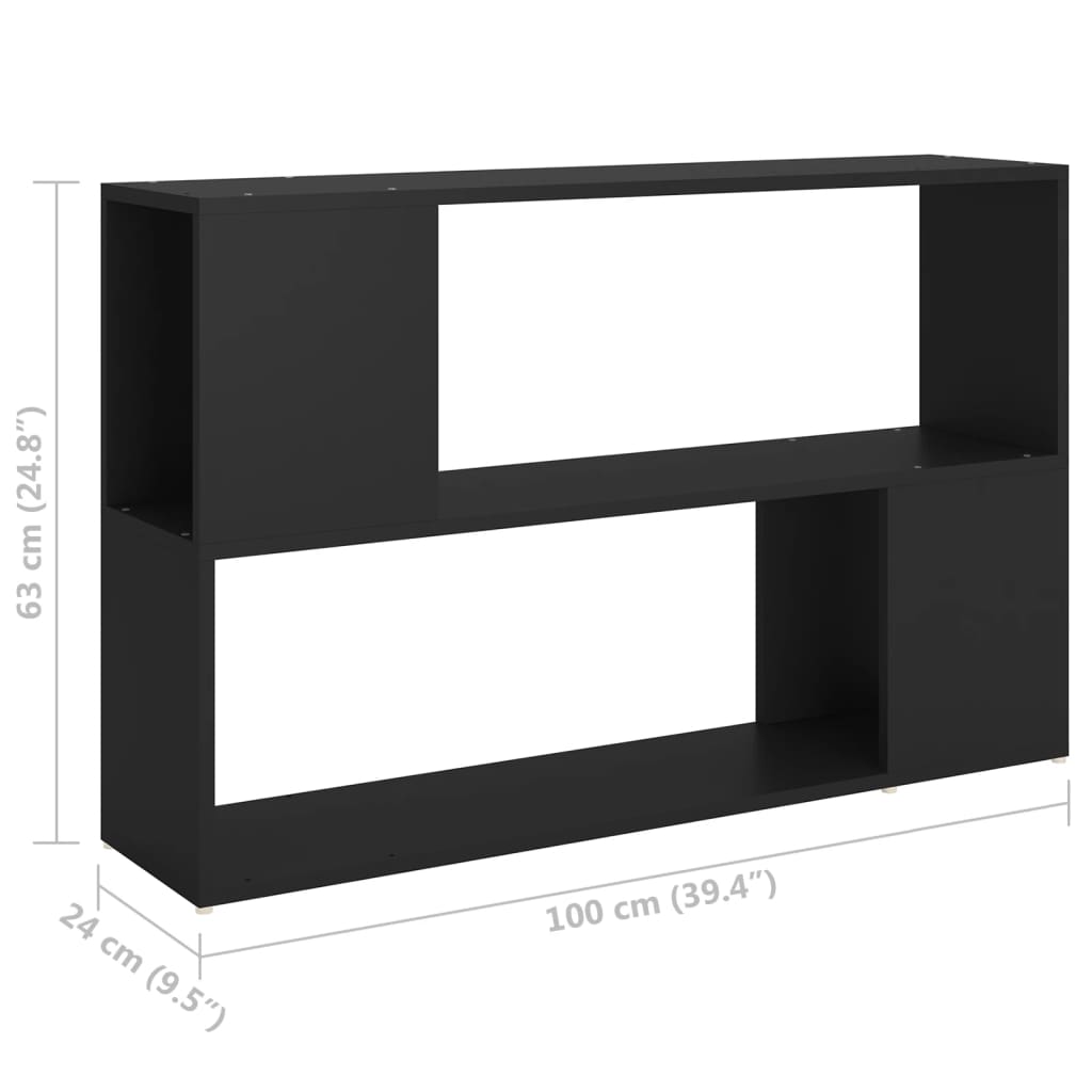 Estante 100x24x63 cm contraplacado preto