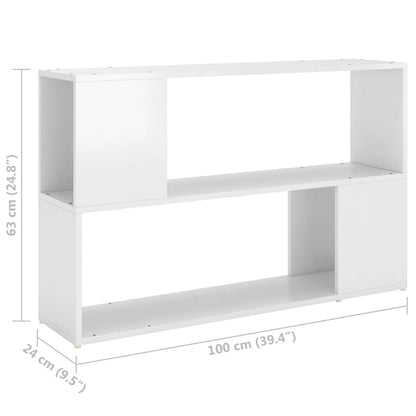 Estante 100x24x63 cm contraplacado branco brilhante