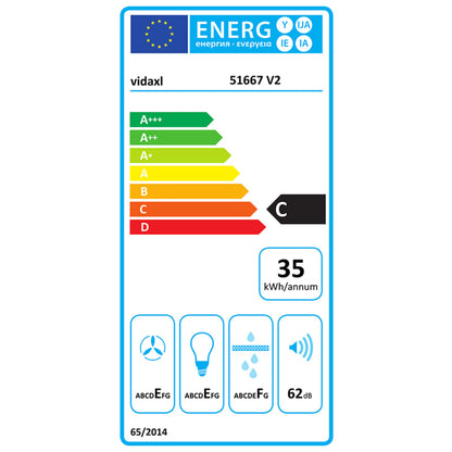 Exaustor com Luzes LED em Inox e Vidro Temperado - Preto - 60cm - Design Moderno