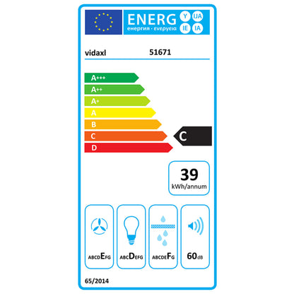 Exaustor com Ecra Touch e Luzes LED em Inox e Vidro Temperado - Preto - 60cm - Design Moderno