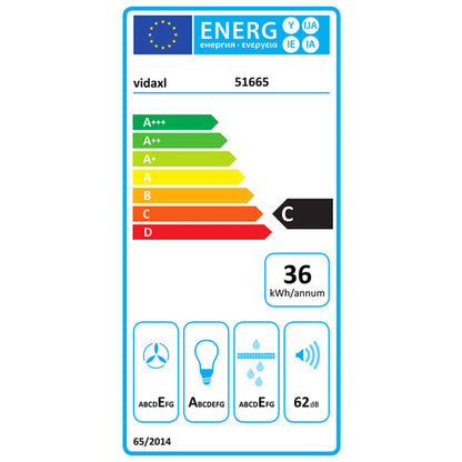 Exaustor com Luzes LED em Inox e Vidro Temperado - Preto - 90cm - Design Moderno