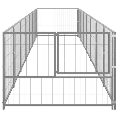 Canil para cães 7 m² aço prateado