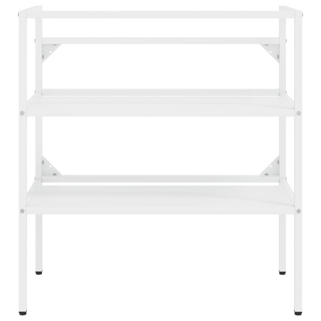 Estrutura p/ lavatório casa de banho ferro 79x38x83 cm branco