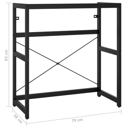 Estrutura p/ lavatório casa de banho ferro 79x38x83 cm preto