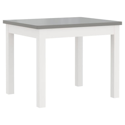 Conjunto Infantil de Mesa e 2 Cadeiras - Branco/Cinzento - Design Nórdico