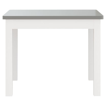 Conjunto Infantil de Mesa e 2 Cadeiras - Branco/Cinzento - Design Nórdico