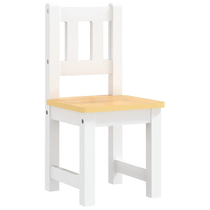 Conjunto Infantil de Mesa e 2 Cadeiras - Branco/Castanho - Design Nórdico