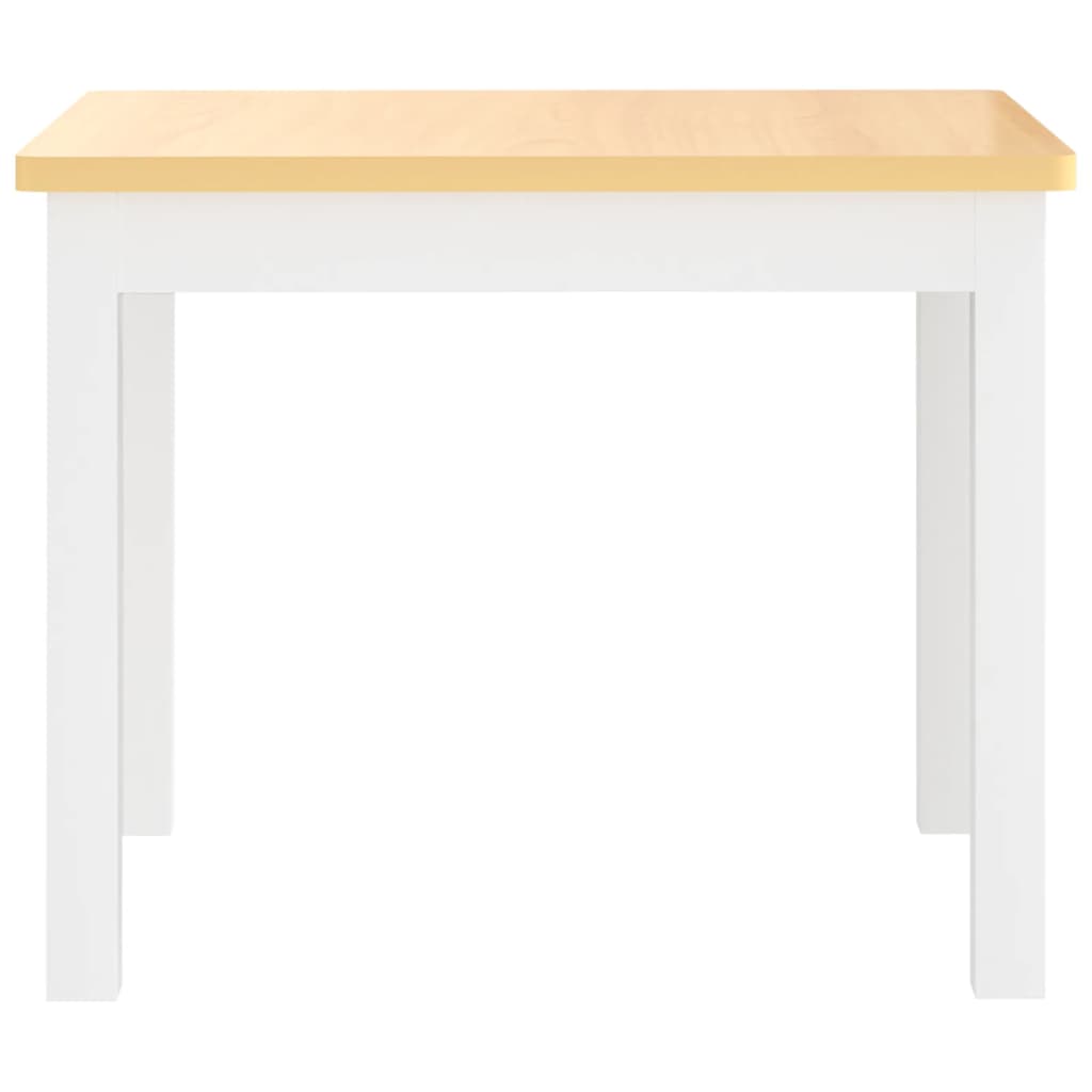 Conjunto Infantil de Mesa e 2 Cadeiras - Branco/Castanho - Design Nórdico