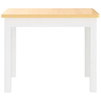 Conjunto Infantil de Mesa e 2 Cadeiras - Branco/Castanho - Design Nórdico