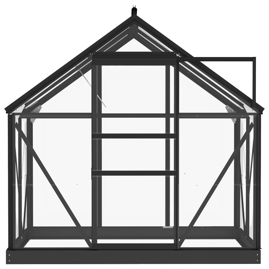 Estufa 155x103x191 cm alumínio e vidro antracite