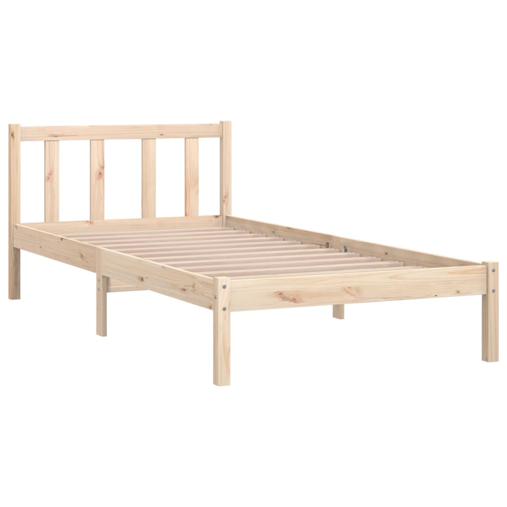 Estrutura de cama pequena solteiro 75x190 cm pinho maciço