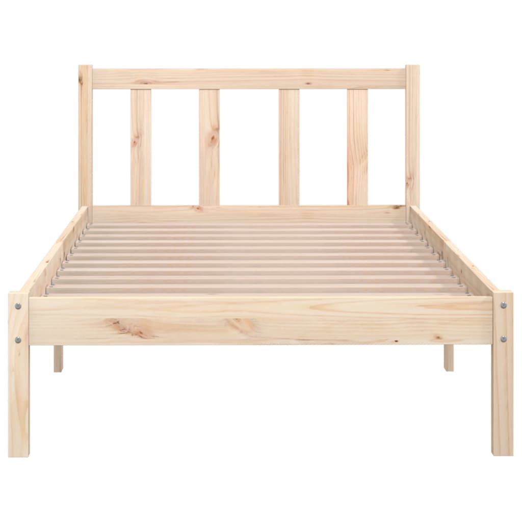 Estrutura de cama pequena solteiro 75x190 cm pinho maciço