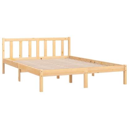 Estrutura de cama casal 135x190 cm pinho maciço