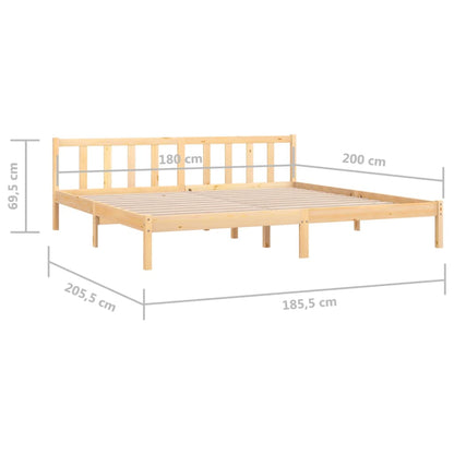 Estrutura de cama super king 180x200 cm pinho maciço