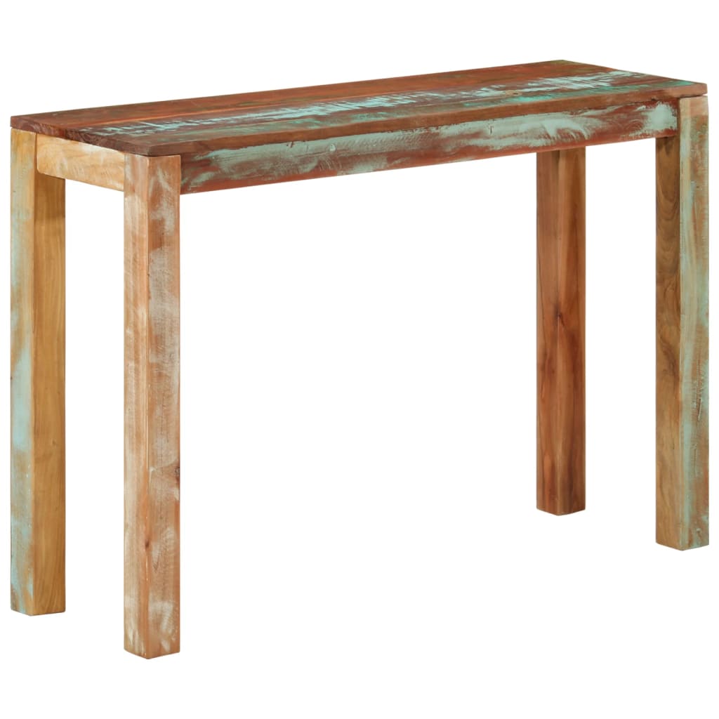 Mesa consola 110x35x76 cm madeira recuperada maciça