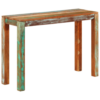 Mesa consola 110x35x76 cm madeira recuperada maciça