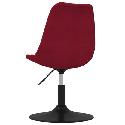 Cadeiras de jantar giratórias 4 pcs veludo vermelho tinto