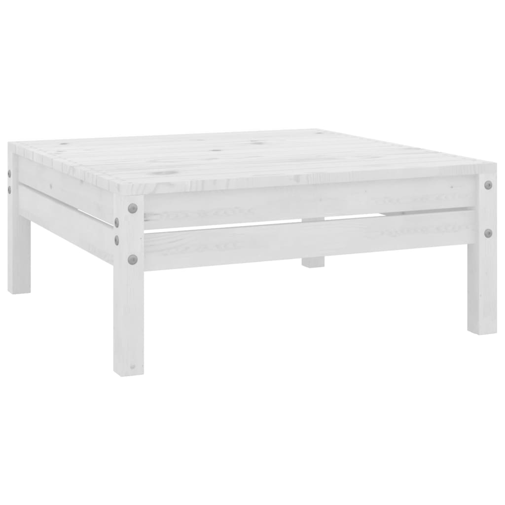 3 pcs conjunto lounge de jardim pinho maciço branco