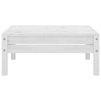 3 pcs conjunto lounge de jardim pinho maciço branco