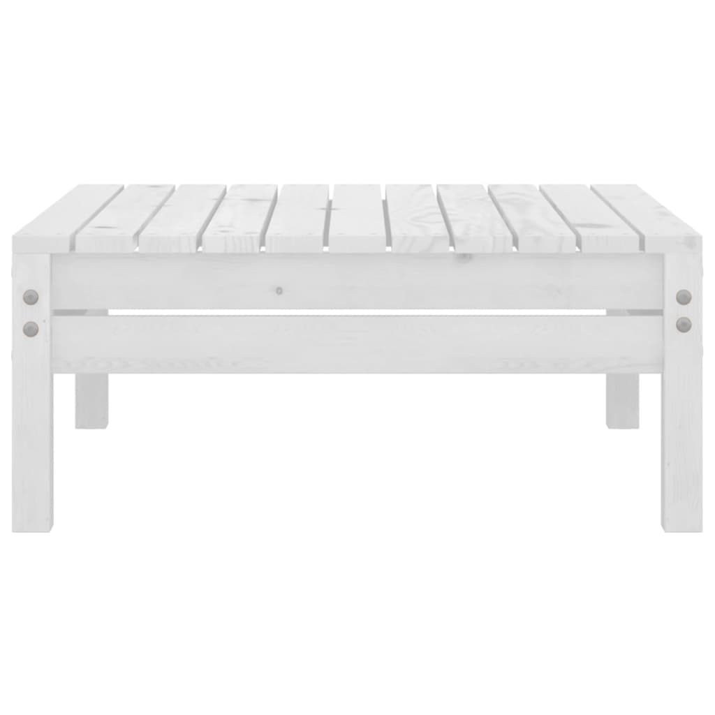 3 pcs conjunto lounge de jardim pinho maciço branco