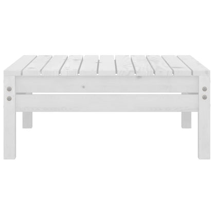 3 pcs conjunto lounge de jardim pinho maciço branco