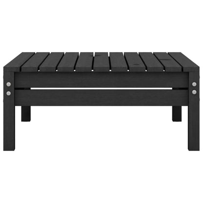 3 pcs conjunto lounge de jardim pinho maciço preto