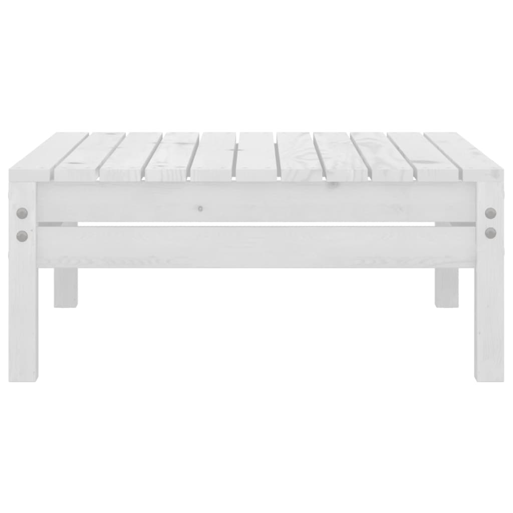 9 pcs conjunto lounge de jardim pinho maciço branco