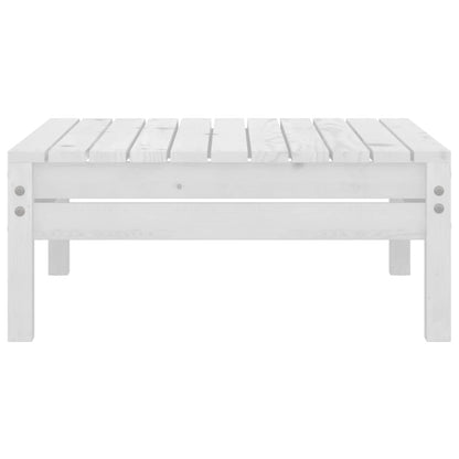 9 pcs conjunto lounge de jardim pinho maciço branco