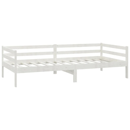 Sofá-cama com colchão 90x200 cm pinho maciço branco