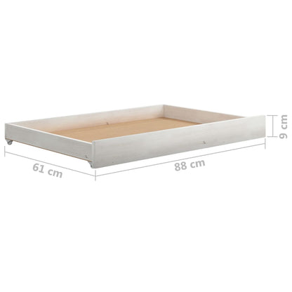 Sofá-cama com gavetas 90x200 cm pinho maciço branco