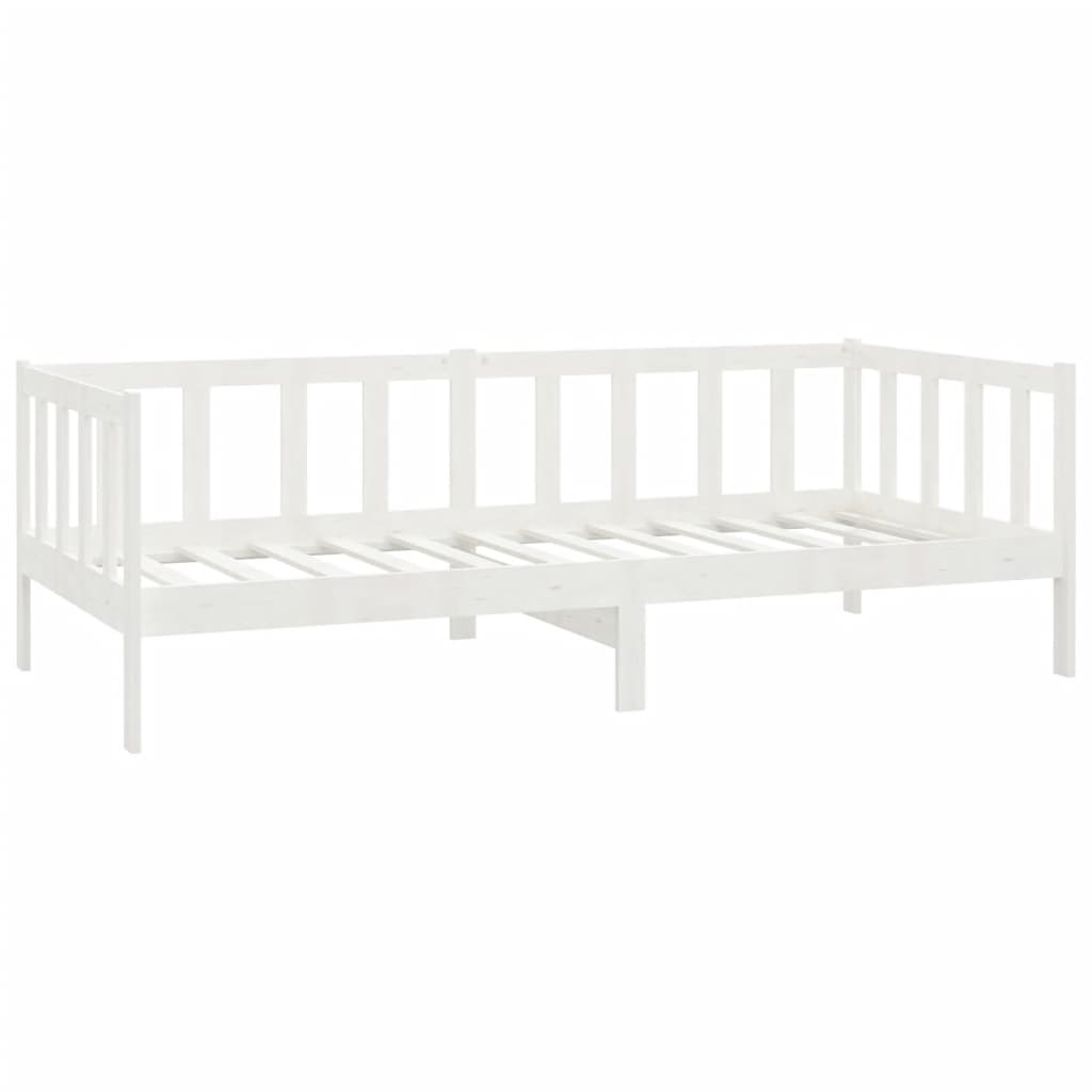 Sofá-cama com gavetas 90x200 cm pinho maciço branco